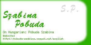 szabina pobuda business card